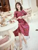 Casual Dresses Summer Autumn Jacquard Dress Year Evening England Style Mid-Calf Women Party Clothing Ball Gown HT1137