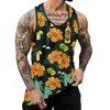 Herren Tanktops Mann Top Sommerkleidung Hawaii ärmellose Hemden Baggy Lose Sportswear O-Neck Tanks Bohemian Strandweste