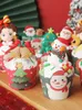 Festive Supplies 1pc 50pcs/Lot Christmas Cupcake Paper Muffin Cup Oil-Proof For Pastry Cake Kit Year Spring Festival Xmas Favours