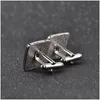 Cuff Links Square Diamond Cufflinks Gold Formal Shirts Business Suits Button Men Fashion Jewelry Drop Delivery Tie Clasps Dhxsi