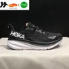 Mens Fashion Hoka One Clifton 9 운동화 트리플 블랙 흰색 벨 웨더 블루 옅은 연마 생동감있는 오렌지 디자이너 남녀 여성 트레이너 EUR 36-45