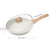 Pannor nonstick stekpanna frukost wok biff ägg pannkakor potten set kokande mat induktion spis keramik yn yngel pannor rostlöshet med lock 230605