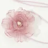 Gargantilha Elegante Fluffy Voile Flower Para Mulheres Meninas 2023 Moda Longo Laço Corda Correntes No Pescoço Romance Joias De Verão