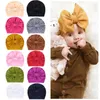 Cappelli Cute Born Baby Caps Infant Toddler Girl Cotton Bow Beanie Hat Warm Knitted Fashion Kids Accessories