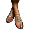Sandals Summer Women's 2023 Fashion Rhinestone Fat Bottom Female Clip Toe Shoes Outdoor Beach Ladies Sandal Woman