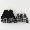 Clothing Sets Baby Girls Coat Outerwear Outfits Dresses Set for First Xmas Party Dress Jacket Top 1 Year Christening Clothes Fashion Suit 230605