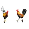 Garden Decorations Garden Rooster Statue Card 2D Acrylic Chicken Sculpture For Yard Decor Weatherproof Hen Figurine For Farm Patio Lawn Back Yard 230606