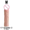 Massager Soft Realistic Reusable Enlarger Penis Sleeve Big Growth Real Silicone Man Delayed Ejaculation Extend Cock