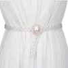 Versatile Pearl Waist Chains Women's Stylish Sweet Dress Belts with Rhinestone Decorated