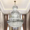 Lustres Moderne De Luxe Cristal Villa Escalier El Lobby Lampes Suspendues Pour Plafond Led Éclairage Intérieur Luminaire Décor