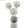 5st Rose Flower Rattan Sticks Fireless Dofter Reed Diffuser Stick Diy Ornament Home Decor L230523