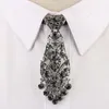 Neck Ties Fashion Personality Crystal Neckties Trendy General Korean Wine Party Wedding Ceremony Metal Short Luxury Tie Men Accessories 230605