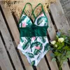 Damskie stroje kąpielowe 2023 NOWA KONTROLA BIDOMENY WASIT PUSH UP SWIMSUS SKWISWAWIN SKWARTACJA VINTAGE RETRO Kąpy Bodysuit Beach Zużycie Backless T230606