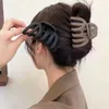 Outros clipes grandes de café neutro para acessórios de cabelo grossos femininos cocar de plástico moda ganchos de cabelo de caranguejo presentes