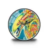 Wall Clocks 3D Colorful Painting Abstract Alien Luminous Acrylic Clock Living Room Home Decoration Modern Hanging