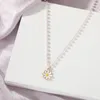 Chains Cold Wind Pearl Chain Chrysanthemum Clavicle White Daisy Necklace