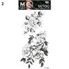 Temporary Tattoos Sexy Black Flower For Women Thigh Men Fake Moon Rose Compass Tatoos Forearm Arm Sleeve Tattoo Stickers 230606