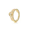 Gouden veelhoekige exotische edelsteen streepstijl koppelring, universele ring voor mannen en vrouwen