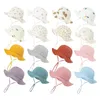 Bébé coton seau chapeau enfants crème solaire casquettes d'extérieur garçons filles imprimer Panama chapeau unisexe plage pêche chapeau pour 3-12 mois