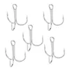 Ami da pesca 50Pcslot 2468101214 # BlackGoldSilver Hook High Steel Carbon Material Three Tackle Tools 230606