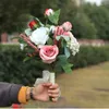 Decorative Flowers Artficial Rose Bouquet Simulation Hybrid Flower Event Party Wedding Prop Festival Friend Gift