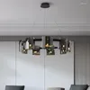 Pendellampor vintage LED Crystal Lamp Chandelier Takdekorativa föremål för hem deco maison lyxdesigner Luminaria de mesa