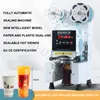 Machine professionnelle entièrement automatique de cachetage de tasse acier inoxydable 90/95mm plastique et papier lait thé scellant équipement de thé à bulles