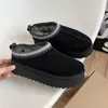 Casual Schoenen Slippers Tasman Slippers Chesut Bont Slippers Schapenvacht Shearling Tazz Nieuwe Muiltjes Dames Heren Ultra Mini Platform Laars Slip-on Schoenen Suède Bovenwerk eur 37