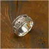 Bandringar Ancient Sier Animal Elephant Ring Scpture Women Men Fashion Jewelry Gift Will and Sandy Drop Delivery DHTHC