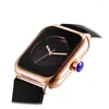 Montres-bracelets Mode Femmes Renaissance Classique Forme Carrée Figure Bracelet En Cuir Montres À Quartz Horloge Relogio Feminino Montre Femme Hv5n