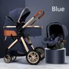 Poussette de luxe pour bébé 3 en 1 Portable Travel Carriage Fold Pram High Landscape Cadre en aluminium Born Infant Poussettes#{category}