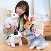 24 cm lång öronkunny docka tecknad kanin plysch leksaker för barn mjuka plysch fyllda djur lugna sovande leksaker gåva för barn