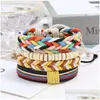 Charm Armbanden Colorf Weave Mti Layer Wrap Houten Kralen Verstelbare Armband Polsband Bangle Manchet Vrouwen Mannen Mode-sieraden Zal En Dhtj9