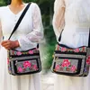 Evening Bags Multi Layer Messenger Bag Women Vintage Chinese Style Embroidery Crossbody Large Capacity Adjustable Strap Shoudler