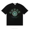 Designer Mode Kleidung T-Shirts T-Shirt 2023 Sommer New Rhude Vielseitiger grüner Druck Lose High Street Casual Baumwolle Kurzarm für Männer Frauen999