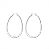 Backs Earrings Charm 925 Sterling Silver Earring High Quality Fashion For Woman Jewelry Flat Geometry Long Big Wedding Gift