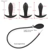 HMOON Inflatable Anal Dildo Expandable Butt Plug with Pump Men Anal Dilator Massager Adult Products Silicone Sex Toys for Women L230518