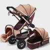 Kinderwagen# Luxuriöser Kinderwagen 3 in 1 Echter tragbarer Wagen, zusammenklappbarer Kinderwagen, Aluminiumrahmen, hohe Landschaft für Geborene {Kategorie}