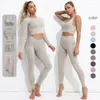 Aktiva uppsättningar 2/3/4st Yoga Kvinnors träningssymplösa Sempless Sportwear Gym Femmel Rib Activewear Set Fitness Sport Outfit Leggings For Woman