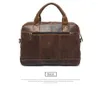 Briefcases Polare Large Full Grain Leather Handbags For Men Business Travel Case Messenger Bag