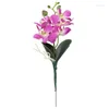 Flores decorativas Phalaenopsis Flor Artificial Mesa Casamentos Sem Vaso Planta Falsa Esgrima Festivais Homenagens Florais Jardins