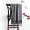 Scarves Winter Scarf Solid Thicker Women Wool Cashmere Neck Head Warm Pashmina Lady Shawls And Wraps Bandana Tassel Shawl