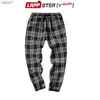 Lappster-youth Men Plaid Pants Streetwear 2023 HARAJUUKU Koreańskie mody jesienne ptyki spodnie dresowe man 5 kolorów Pantie haremowe l230520