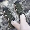 Sandales de sport d'été pour hommes Sandales de randonnée en plein air Bout fermé en cuir véritable Sentier athlétique Marche Sandales décontractées Chaussures d'eau L230518