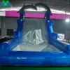 Escorrega d'água inflável com tema comercial do oceano com piscina, animal, golfinho, azul, escorrega aquático tropical, combinação, casa de salto
