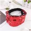 Headbands Fish Scale Sequin Paillette Headband Diy Hair Bands Wrap For Women Children Fashion Jewelry Will And Sandy Drop Delivery H Dh14T