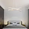Hanglampen Modern Led Licht Voor Eetkamer Zwart/Wit Keuken Kroonluchter Slaapkamer Restaurant Lamp Glans App/Afstandsbediening