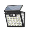 Solbelysning utomhus 72 LED 3 belysningslägen, solrörelsesensor säkerhetsljus, IP65 Vattentäta väggljus för trädgård uteplats däckbelysning
