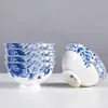 Tigelas Chinesa Cerâmica Arroz Sopa Azul E Branco Porcelana Macarrão Tigela Casa Restaurantes Cozinha Comercial Utensílios de Mesa 4,5/5/6 Polegada