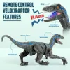 ElectricRC Animals RC Dinosaur Raptor Jurassic Remote Control Trex Velociraptor Toy Electric Walking Dragon Toys For Children Christmas Gifts Kids 230605